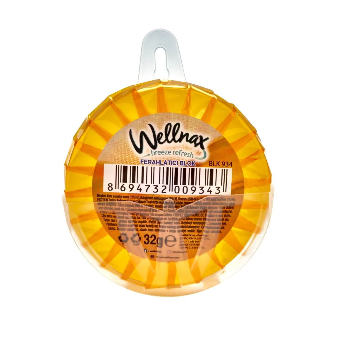 Wellnax Ferahlatıcı Blok Limon 32 gr